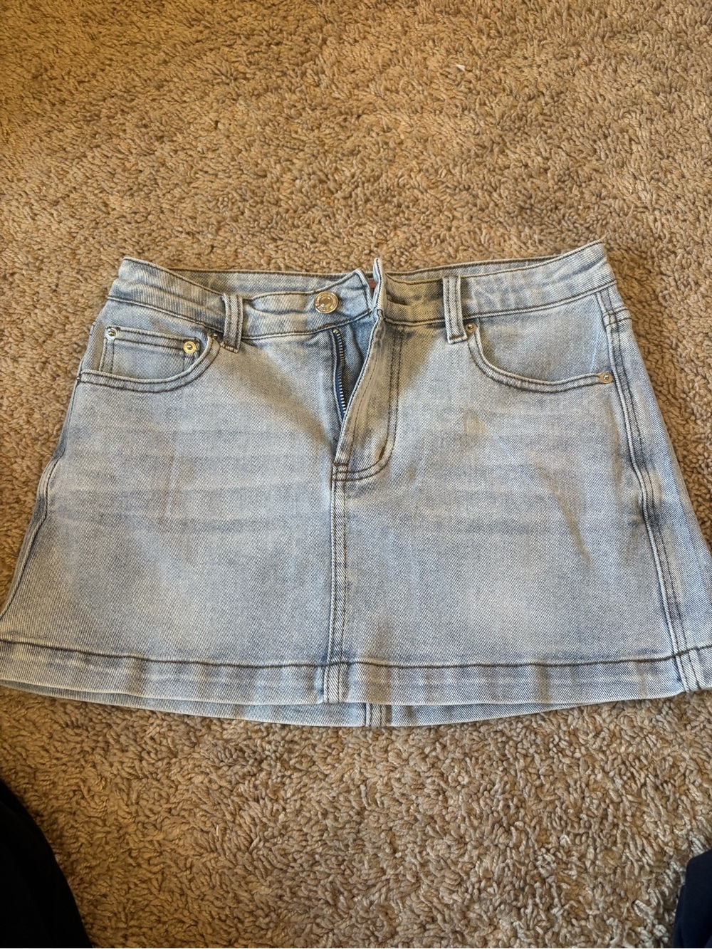 Juicy Couture Pale Blue Denim Mini Skirt
